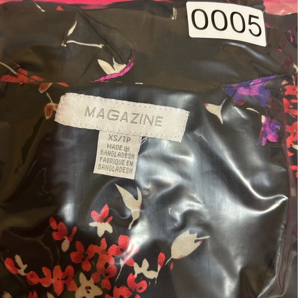 Magazine Black Floral Ruffled Dress Extra Small - Picture 3 of 12